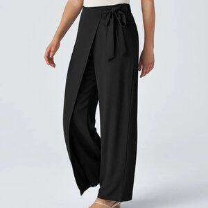 NWT Halara High Waisted Tie Side Wide Leg Casual Work Pants, Sz Small